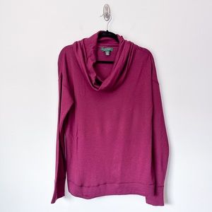 Ralph Lauren Maroon Cowl Neck Long Sleeve Blouse